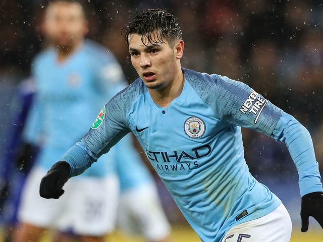 LEICESTER, ENGLAND - DECEMBER 18: Manchester City's Brahim Diaz during the Carabao Cup Quarter Final match between Leicester City and Manchester City at The King Power Stadium on December 18, 2018 in Leicester, United Kingdom.