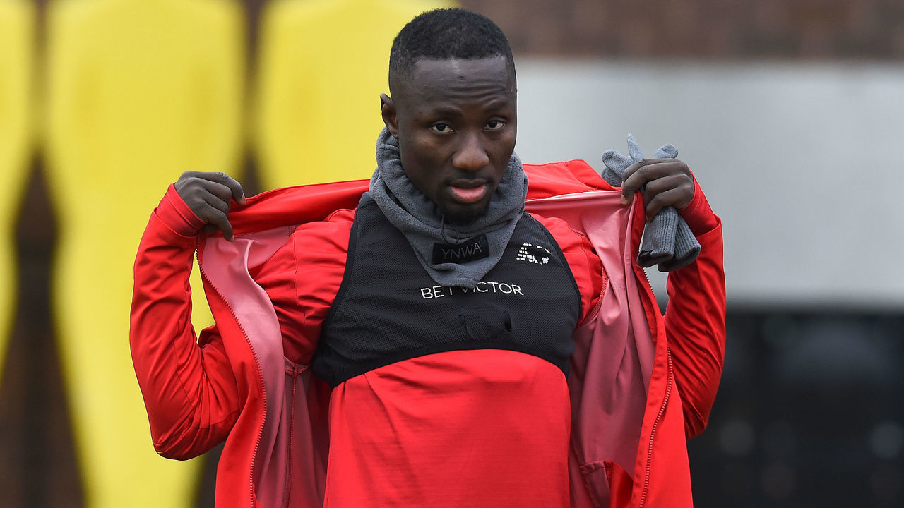 LIVERPOOL, ENGLAND - DECEMBER 27:(THE SUN OUT,THE SUN ON SUNDAY OUT) Naby Keita of Liverpool during a training session at Melwood Training Ground on December 27, 2018 in Liverpool, England.