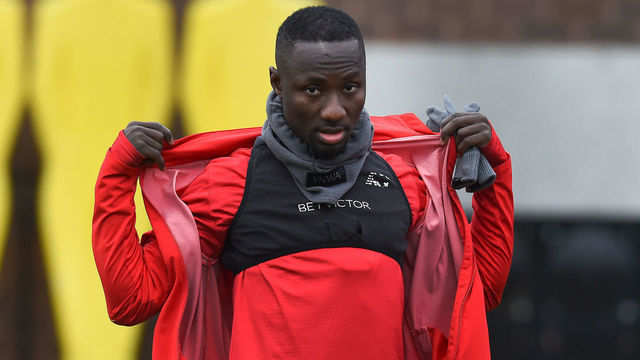 LIVERPOOL, ENGLAND - DECEMBER 27:(THE SUN OUT,THE SUN ON SUNDAY OUT) Naby Keita of Liverpool during a training session at Melwood Training Ground on December 27, 2018 in Liverpool, England.