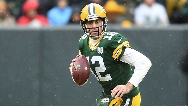 GREEN BAY, WISCONSIN - DECEMBER 02: Aaron Rodgers #12 of the Green Bay Packers looks to pass during a game against the Arizona Cardinals at Lambeau Field on December 02, 2018 in Green Bay, Wisconsin. The Cardinals defeated the Packers 20-17.