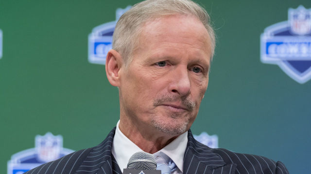 INDIANAPOLIS, IN - MARCH 04: NFL Media draft expert Mike Mayock answers questions from members of the media during the NFL Scouting Combine on March 4, 2017 at Lucas Oil Stadium in Indianapolis, IN.
