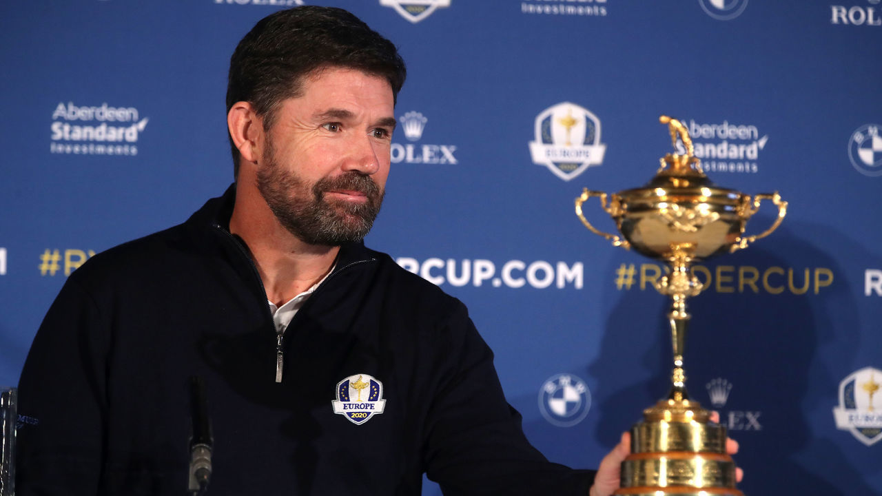 European Ryder Cup captain Padraig Harrington during the Team Europe Ryder Cup Press Conference at the Wentworth Golf Club, Surrey.