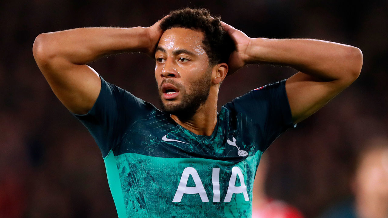 EINDHOVEN, NETHERLANDS - OCTOBER 24: Moussa Dembele of Tottenham Hotspur during the UEFA Champions League match between PSV v Tottenham Hotspur at the Philips Stadium on October 24, 2018 in Eindhoven Netherlands