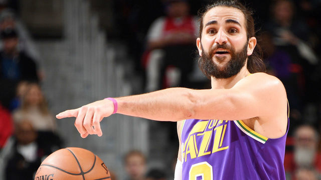 DETROIT, MI - JANUARY 5: Ricky Rubio #3 of the Utah Jazz handles the ball against the Detroit Pistons on January 5, 2019 at Little Caesars Arena in Detroit, Michigan. NOTE TO USER: User expressly acknowledges and agrees that, by downloading and/or using this photograph, User is consenting to the terms and conditions of the Getty Images License Agreement. Mandatory Copyright Notice: Copyright 2019 NBAE