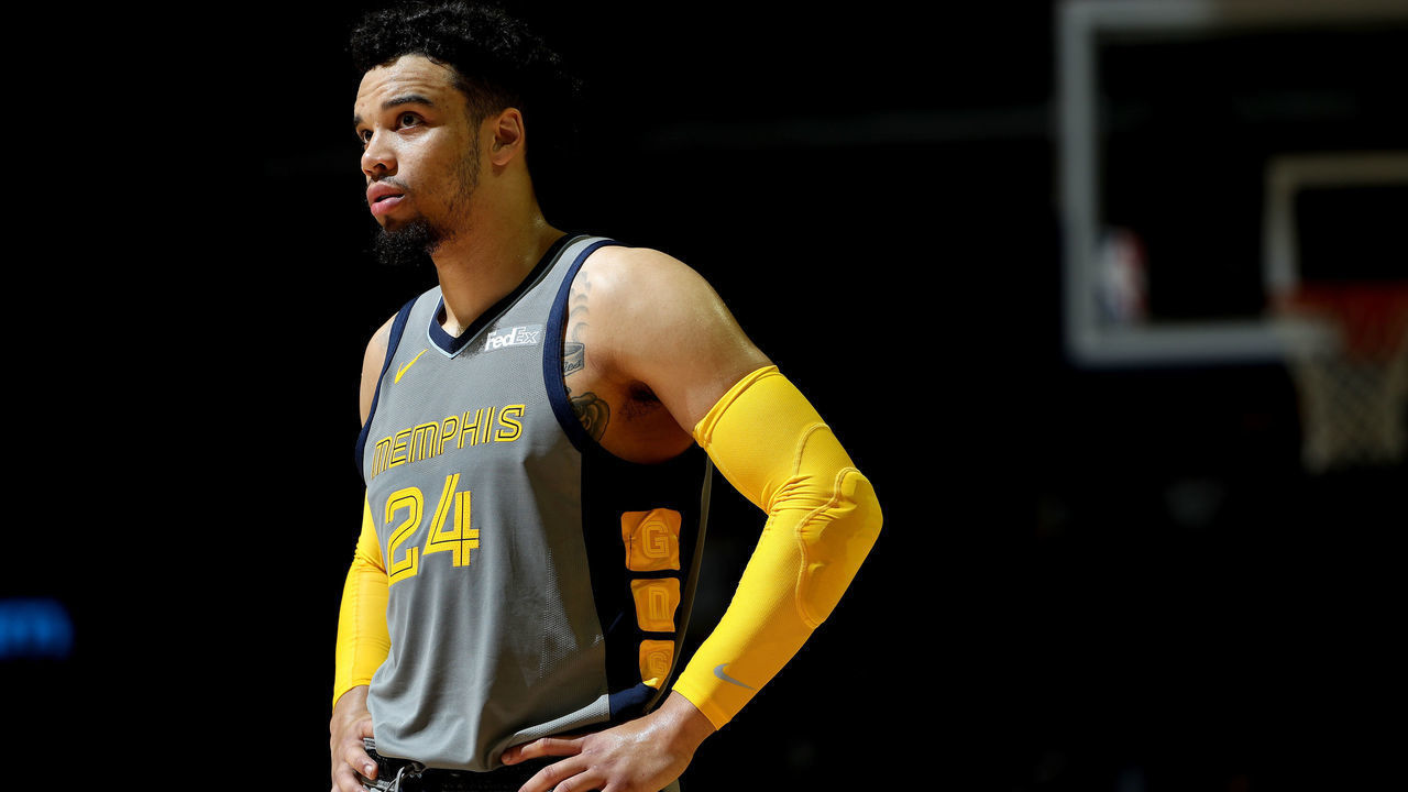 MEMPHIS, TN - JANUARY 4: Dillon Brooks #24 of the Memphis Grizzlies looks on against the Brooklyn Nets on January 4, 2019 at FedExForum in Memphis, Tennessee. Mandatory Copyright Notice: Copyright 2019 NBAE