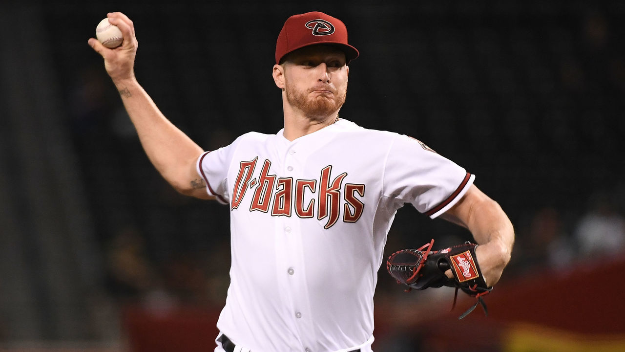 PHOENIX, AZ - JULY 05: Shelby Miller #26 of the Arizona Diamondbacks delivers a pitch in the first inning of the MLB game against the San Diego Padres at Chase Field on July 5, 2018 in Phoenix, Arizona.