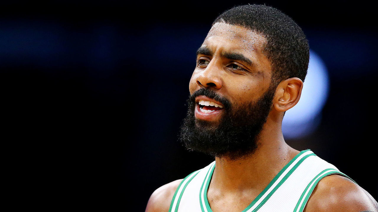 BOSTON, MASSACHUSETTS - JANUARY 09: Kyrie Irving #11 of the Boston Celtics looks on during the second half of the game against the Indiana Pacers at TD Garden on January 09, 2019 in Boston, Massachusetts. The Celtics defeat the Pacers 135-108.