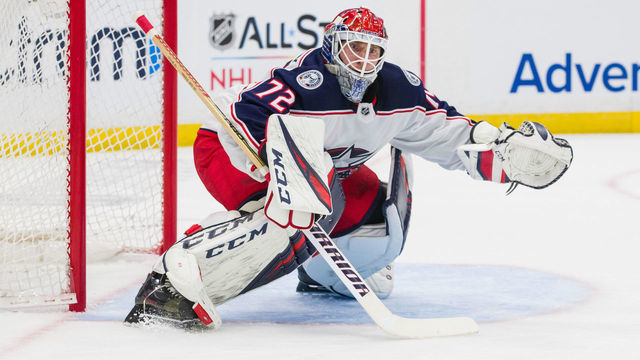 TAMPA, FL - JANUARY 8: Sergei Bobrovsky #72 of the Columbus Blue Jackets against the Tampa Bay Lightning at Amalie Arena on January 8, 2019 in Tampa, Florida. 'n