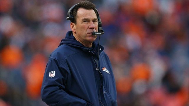 DENVER, CO - JANUARY 1: Head coach Gary Kubiak of the Denver Broncos in the third quarter of the game against the Oakland Raiders at Sports Authority Field at Mile High on January 1, 2017 in Denver, Colorado.