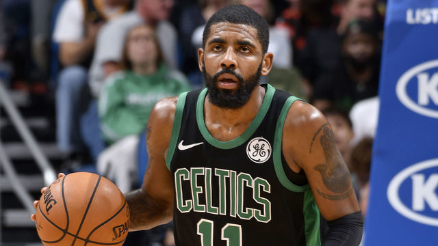 ORLANDO, FL - JANUARY 12: Kyrie Irving #11 of the Boston Celtics handles the ball during the game against the Orlando Magic on January 12, 2019 at Amway Center in Orlando, Florida. Mandatory Copyright Notice: Copyright 2019 NBAE