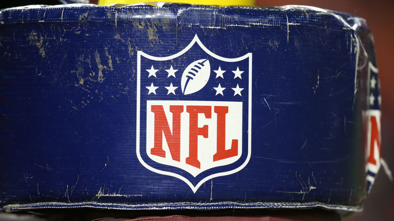 KANSAS CITY, MO - DECEMBER 13: A view of the NFL logo on the goal post before an NFL game between the Los Angeles Chargers and Kansas City Chiefs on December 13, 2018 at Arrowhead Stadium in Kansas City, MO.