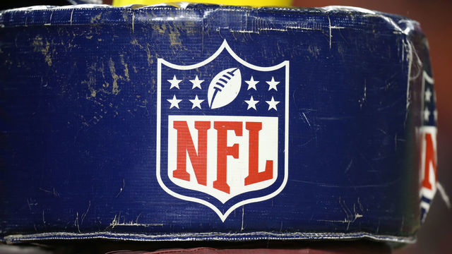 KANSAS CITY, MO - DECEMBER 13: A view of the NFL logo on the goal post before an NFL game between the Los Angeles Chargers and Kansas City Chiefs on December 13, 2018 at Arrowhead Stadium in Kansas City, MO.