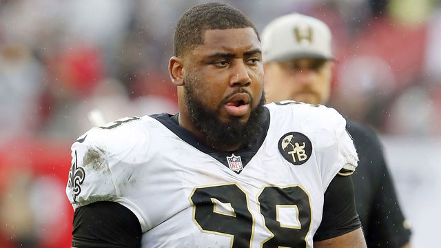 TAMPA, FL - DEC 09: Sheldon Rankins (98) of the Saints walks off the field at half-time during the regular season game between the New Orleans Saints and the Tampa Bay Buccaneers on December 09, 2018 at Raymond James Stadium in Tampa, Florida.