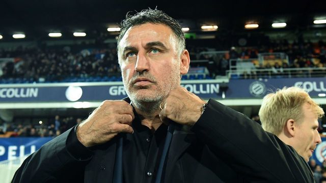 Lille's french head coach Christophe Galtier attends the French L1 football match between Montpellier and Lille, on December 4, 2018 at the the Mosson stadium in Montpellier, southern France.