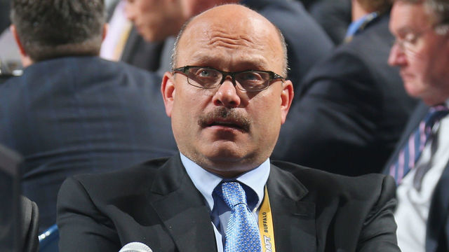 BUFFALO, NY - JUNE 24: Peter Chiarelli of the Edmonton Oilers attends the 2016 NHL Draft on June 25, 2016 in Buffalo, New York.