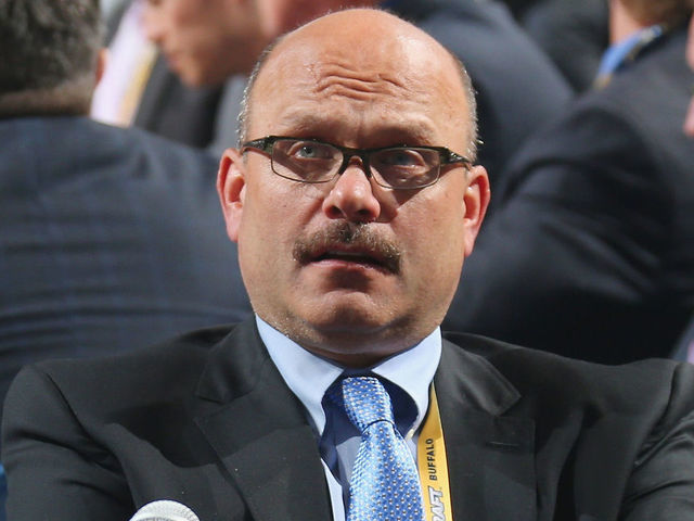 BUFFALO, NY - JUNE 24: Peter Chiarelli of the Edmonton Oilers attends the 2016 NHL Draft on June 25, 2016 in Buffalo, New York.
