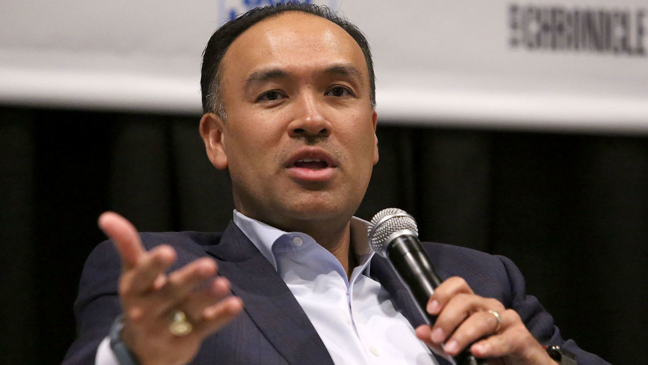 AUSTIN, TX - MARCH 09: NBA Deputy Commissioner and Chief Operating Officer Mark Tatum during panel discussion at SXSW on March 9, 2018 in Austin, Texas.