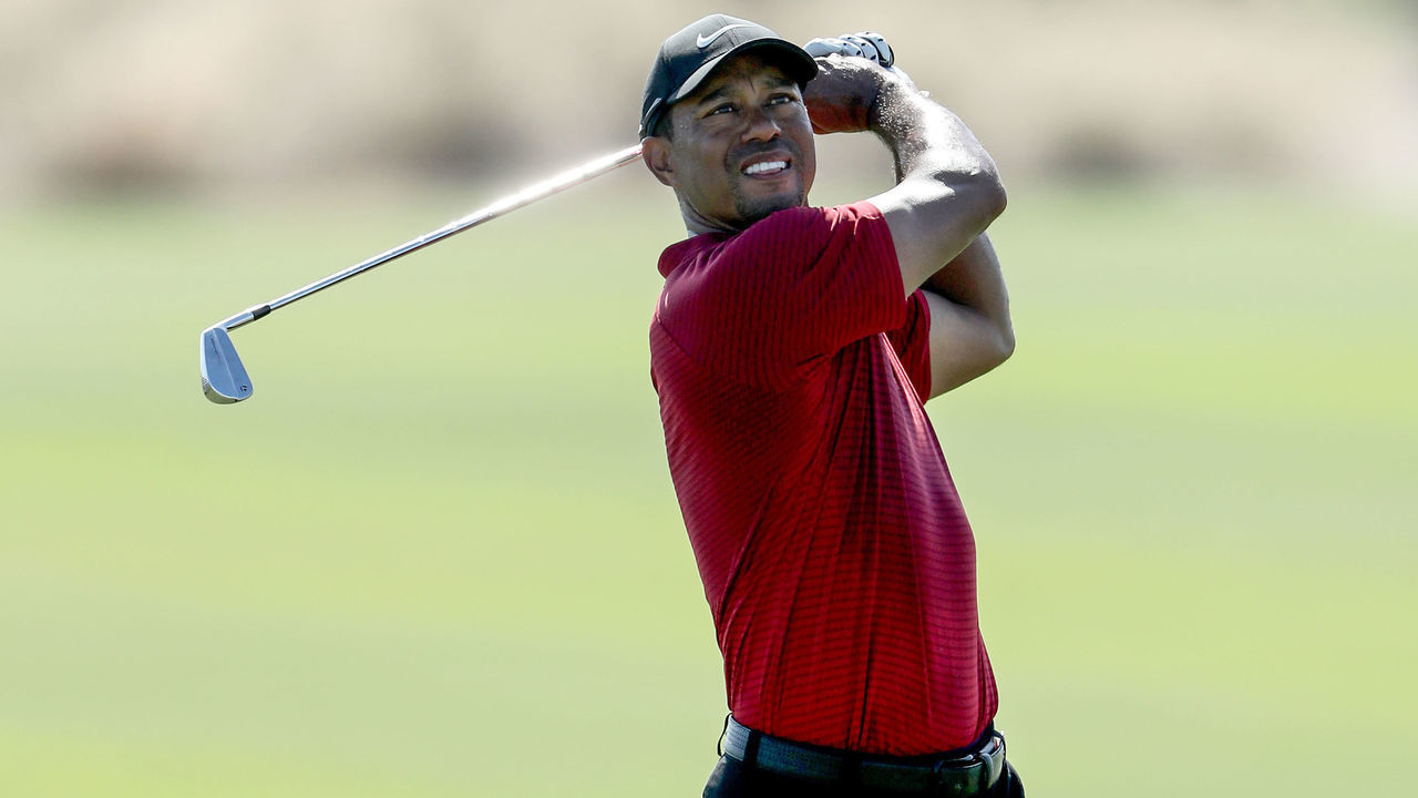 NASSAU, BAHAMAS - DECEMBER 02: Tiger Woods of the United States plays his second shot on the third hole during the final round of the 2018 Hero World Challenge at Albany Bahamas on December 02, 2018 in Nassau, Bahamas.
