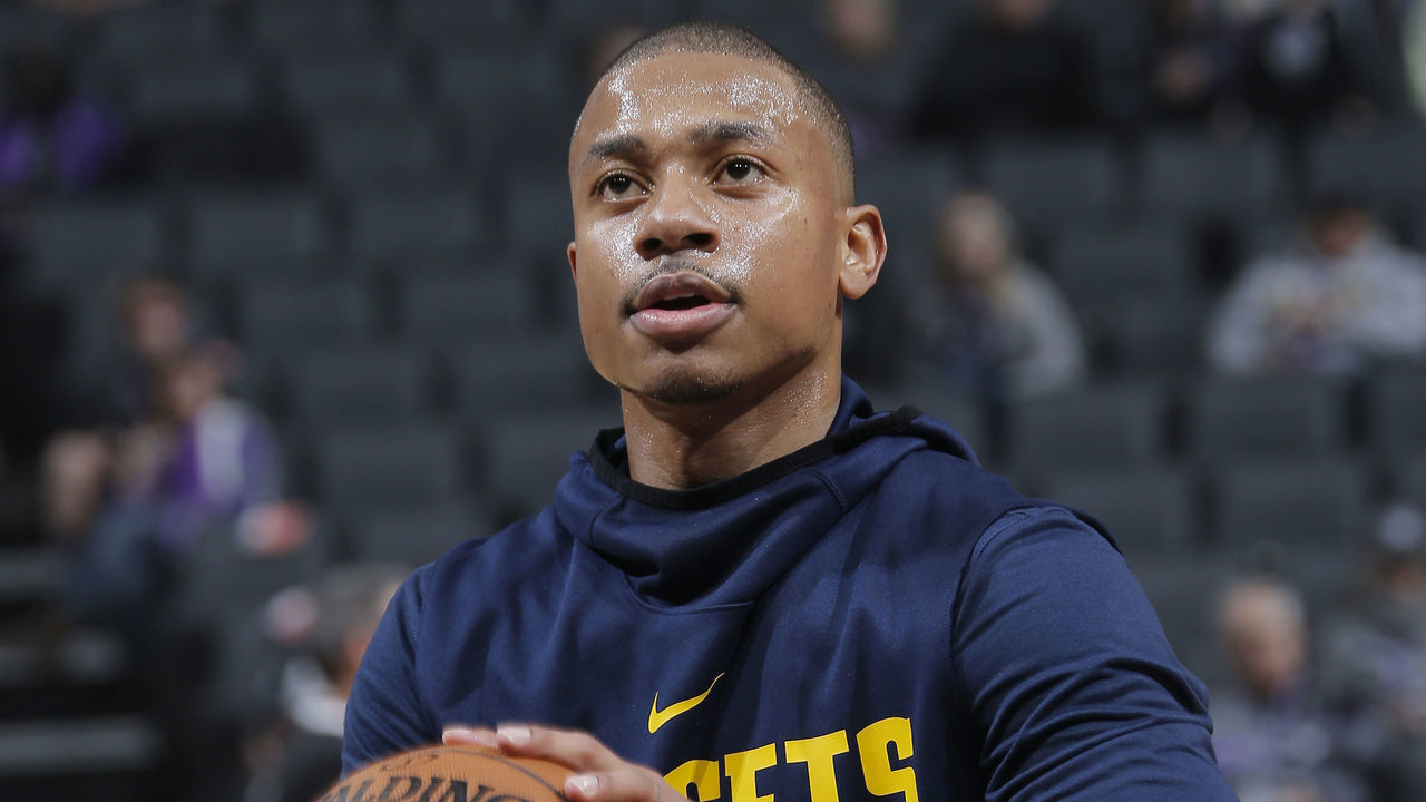 SACRAMENTO, CA - JANUARY 3: Isaiah Thomas #0 of the Denver Nuggets warms up against the Sacramento Kings on January 3, 2019 at Golden 1 Center in Sacramento, California. NOTE TO USER: User expressly acknowledges and agrees that, by downloading and or using this photograph, User is consenting to the terms and conditions of the Getty Images Agreement. Mandatory Copyright Notice: Copyright 2019 NBAE