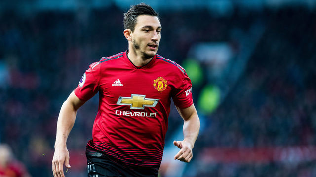 MANCHESTER, ENGLAND - NOVEMBER 24: Matteo Darmian of Manchester United looks on during the Premier League match between Manchester United and Crystal Palace at Old Trafford on November 24, 2018 in Manchester, United Kingdom.
