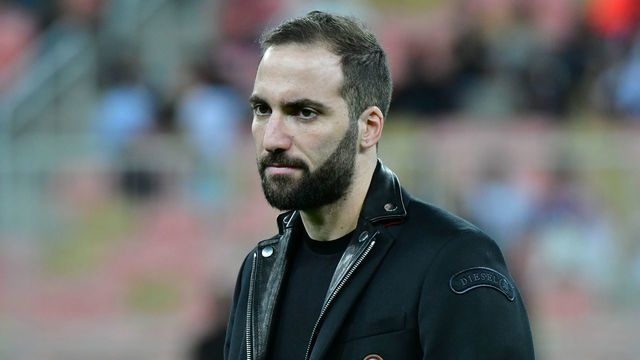 AC Milan's Argentine forward Gonzalo Higuain is seen on the pitch ahead of Supercoppa Italiana final between Juventus and AC Milan at the King Abdullah Sports City Stadium in Jeddah on January 16, 2019.