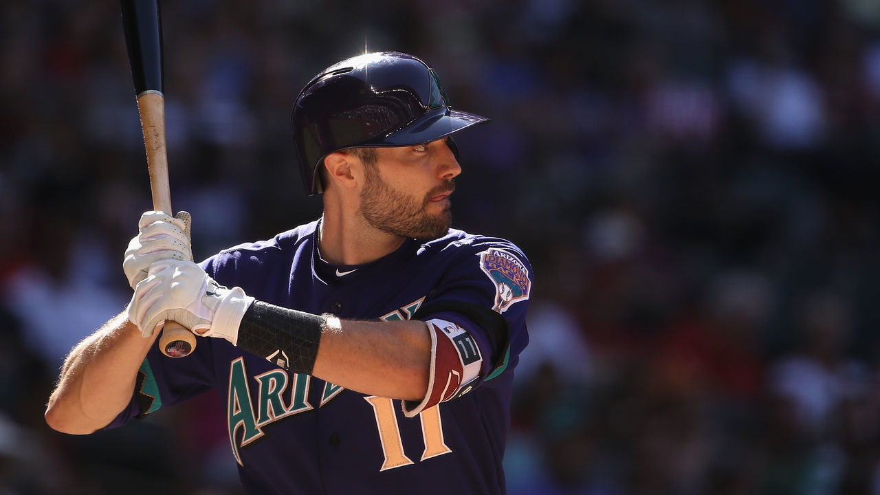 PHOENIX, AZ - MAY 03: A.J. Pollock #11 of the Arizona Diamondbacks bats against the Los Angeles Dodgers during the MLB game at Chase Field on May 3, 2018 in Phoenix, Arizona. The Dodgers defeated the Diamondbacks 5-2.