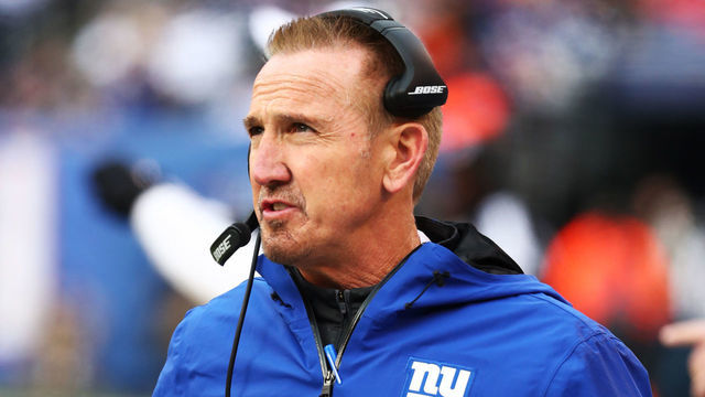 EAST RUTHERFORD, NJ - DECEMBER 10: Interim Head Coach Steve Spagnuolo of the New York Giants looks on against the Dallas Cowboys during their game at MetLife Stadium on December 10, 2017 in East Rutherford, New Jersey.