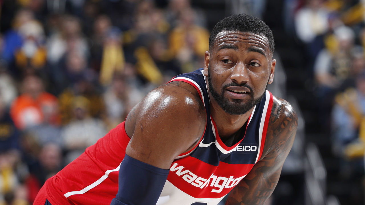 INDIANAPOLIS, IN - DECEMBER 23: John Wall #2 of the Washington Wizards looks on during the game against the Indiana Pacers at Bankers Life Fieldhouse on December 23, 2018 in Indianapolis, Indiana. The Pacers won 105-89. NOTE TO USER: User expressly acknowledges and agrees that, by downloading and or using the photograph, User is consenting to the terms and conditions of the Getty Images License Agreement.