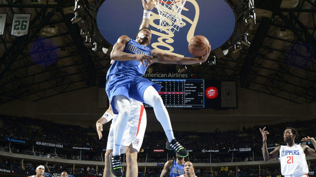 DALLAS, TX - JANUARY 22: Dennis Smith Jr. #1 of the Dallas Mavericks shoots the ball against the LA Clippers on January 22, 2019 at the American Airlines Center in Dallas, Texas. Mandatory Copyright Notice: Copyright 2019 NBAE