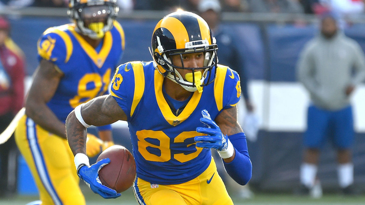 LOS ANGELES, CA - DECEMBER 30: Los Angeles Rams wide receiver Josh Reynolds (83) runs after a catch in Los Angeles on Sunday, Dec. 30, 2018.