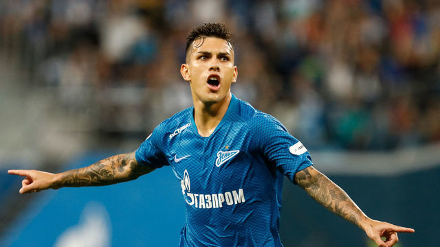 SAINT PETERSBURG, RUSSIA - AUGUST 19: Leandro Paredes of FC Zenit Saint Petersburg celebrates his goal during the Russian Premier League match between FC Zenit Saint Petersburg and FC Ural Ekaterinburg at Saint Petersburg Stadium on August 19, 2018 in Saint Petersburg, Russia. (Photo by Epsilon/Getty Images