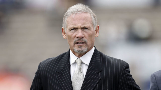 MOBILE, AL - JANUARY 28: NFL Network Draft Expert Mike Mayock walks the sidelines before the start of the 2017 Resse's Senior Bowl at Ladd-Peebles Stadium on January 28, 2017 in Mobile, Alabama. The South defeated the North 16-15.