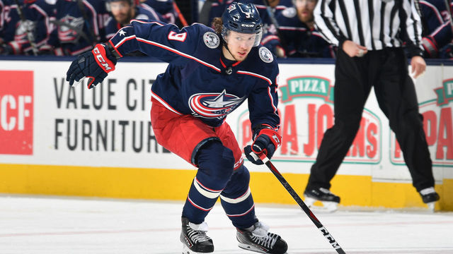 COLUMBUS, OH - JANUARY 18: Artemi Panarin #9 of the Columbus Blue Jackets skates against the Montreal Canadiens on January 18, 2019 at Nationwide Arena in Columbus, Ohio.