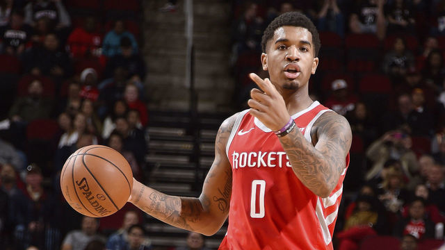 HOUSTON, TX - JANUARY 14 : Marquese Chriss #0 of the Houston Rockets looks to pass the ball during the game against the Memphis Grizzlies on January 14, 2019 at the Toyota Center in Houston, Texas. Mandatory Copyright Notice: Copyright 2019 NBAE