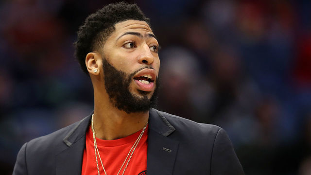 NEW ORLEANS, LOUISIANA - JANUARY 23: Anthony Davis #23 of the New Orleans Pelicans looks on against the Detroit Pistons at Smoothie King Center on January 23, 2019 in New Orleans, Louisiana.
