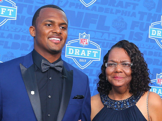 October 6, 2019: Deann Watson, mother of Deshaun Watson, enters