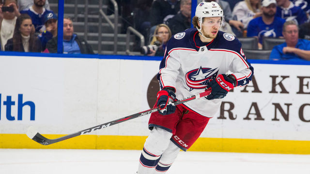 TAMPA, FL - JANUARY 8: Artemi Panarin #9 of the Columbus Blue Jackets against the Tampa Bay Lightning at Amalie Arena on January 8, 2019 in Tampa, Florida. 'n