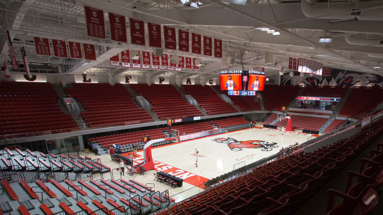 RALEIGH, NC - DECEMBER 09: A general stadium shot of Reynolds Coliseum prior to the game between the North Carolina State Wolfpack and the UMKC Kangaroos on December 9, 2017 at Reynolds Coliseum in Raleigh, NC..