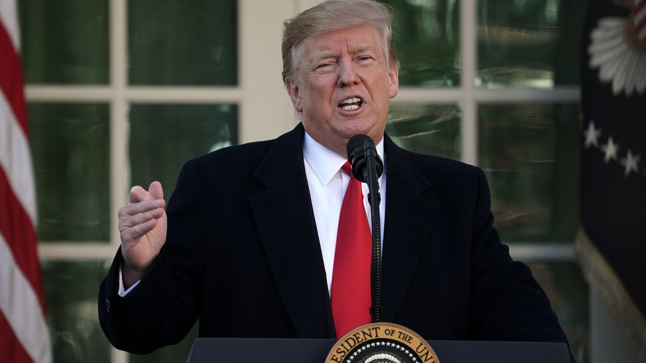 WASHINGTON, DC - JANUARY 25: U.S. President Donald Trump speaks during a press event in the Rose Garden of the White House on January 25, 2019 in Washington, DC. The White House announced they've reached a deal with Congress to end the shutdown and open the federal government for three weeks to give time to work out a larger immigration and border security deal.