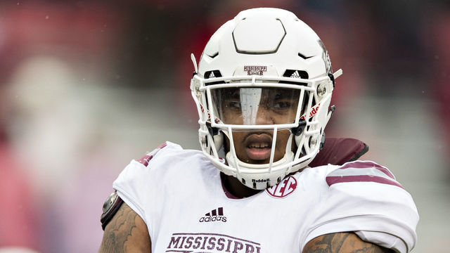 FAYETTEVILLE, AR - NOVEMBER 18: Jeffery Simmons #94 of the Mississippi State Bulldogs walks off the field during a game againstf the Arkansas Razorbacks at Razorback Stadium on November 18, 2017 in Fayetteville, Arkansas. The Bulldogs defeated the Razorbacks 28-21.