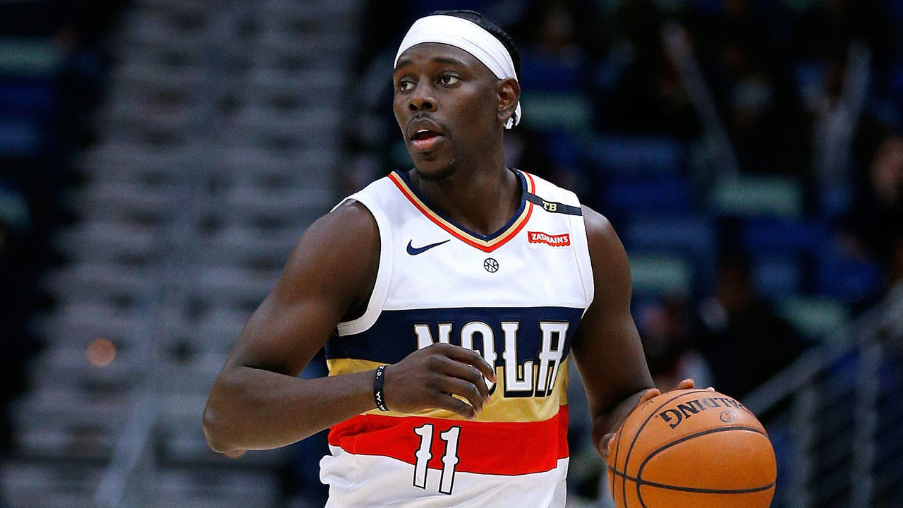 NEW ORLEANS, LOUISIANA - JANUARY 30: Jrue Holiday #11 of the New Orleans Pelicans drives with the ball during a game against the Denver Nuggets at the Smoothie King Center on January 30, 2019 in New Orleans, Louisiana.