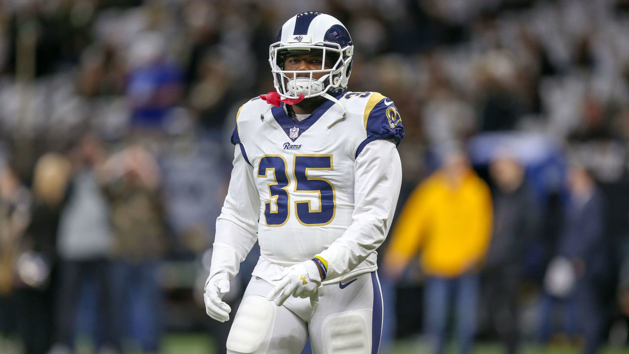 NEW ORLEANS, LA - JANUARY 20: Los Angeles Rams running back C.J. Anderson (35) warming up before the NFC Championship Football game between the Los Angeles Rams and the New Orleans Saints on January 20, 2019 at the Mercedes-Benz Superdome in New Orleans, LA.
