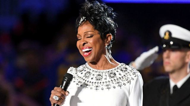 ATLANTA, GA - FEBRUARY 03: Gladys Knight performs during the Super Bowl LIII Pregame at Mercedes-Benz Stadium on February 3, 2019 in Atlanta, Georgia.