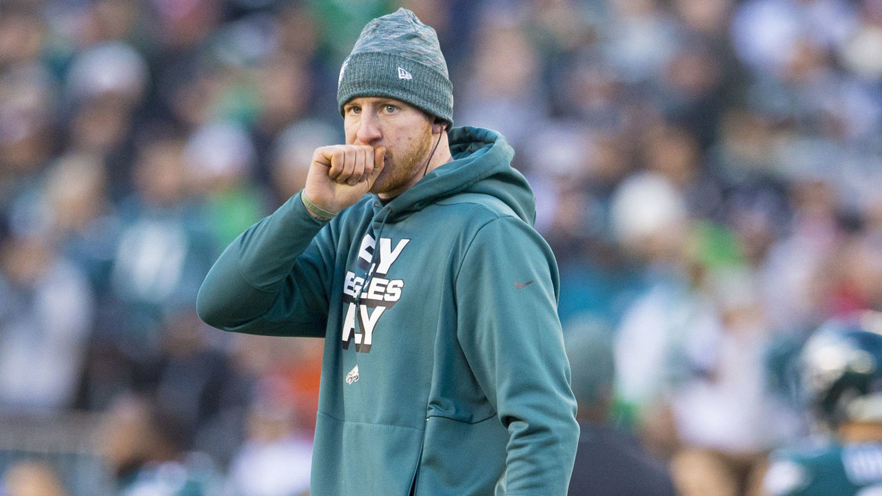 PHILADELPHIA, PA - DECEMBER 23: Carson Wentz #11 of the Philadelphia Eagles looks on against the Houston Texans at Lincoln Financial Field on December 23, 2018 in Philadelphia, Pennsylvania. The Eagles defeated the Texans 32-30.