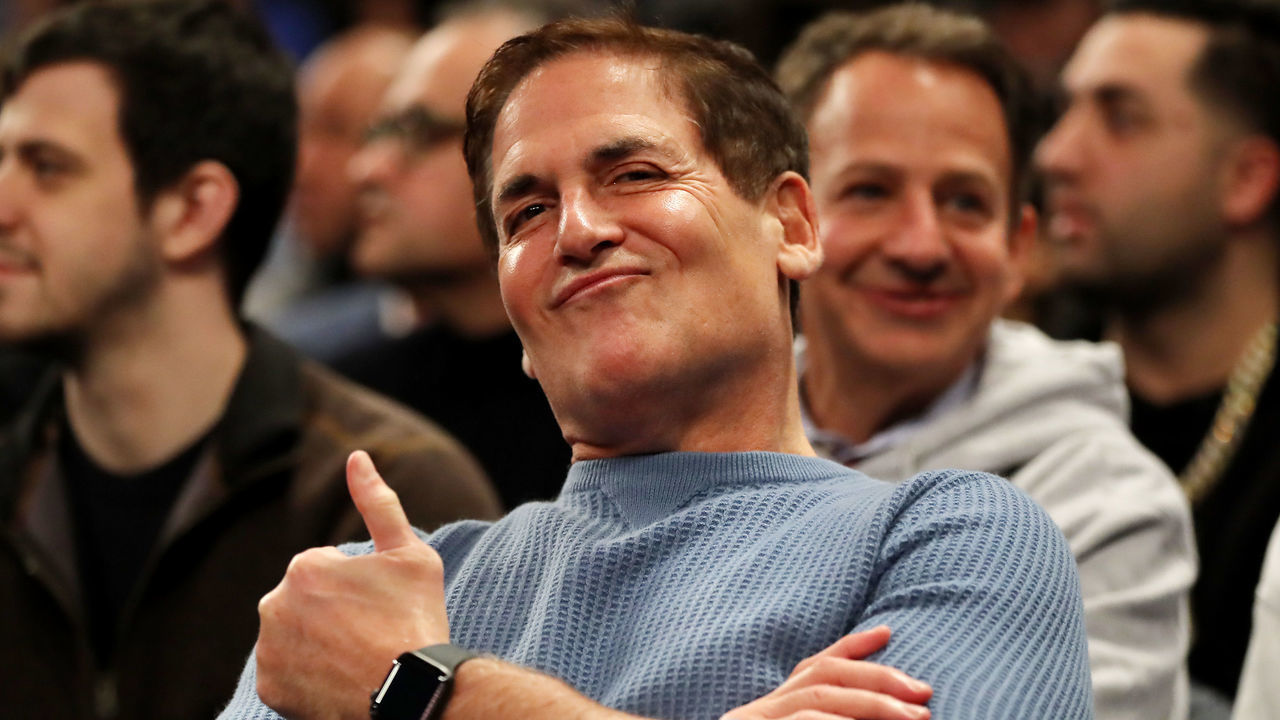 NEW YORK, NEW YORK - JANUARY 30: Dallas Mavericks Mark Cuban smiles during the game between the New York Knicks and the Dallas Mavericks at Madison Square Garden on January 30, 2019 in New York City.