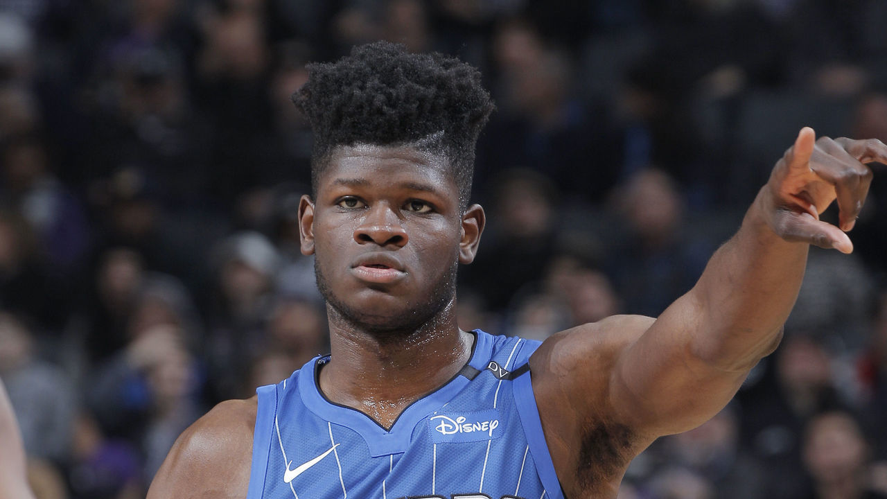 SACRAMENTO, CA - JANUARY 7: Mo Bamba #5 of the Orlando Magic looks on during the game against the Sacramento Kings on January 7, 2019 at Golden 1 Center in Sacramento, California. NOTE TO USER: User expressly acknowledges and agrees that, by downloading and or using this photograph, User is consenting to the terms and conditions of the Getty Images Agreement. Mandatory Copyright Notice: Copyright 2019 NBAE