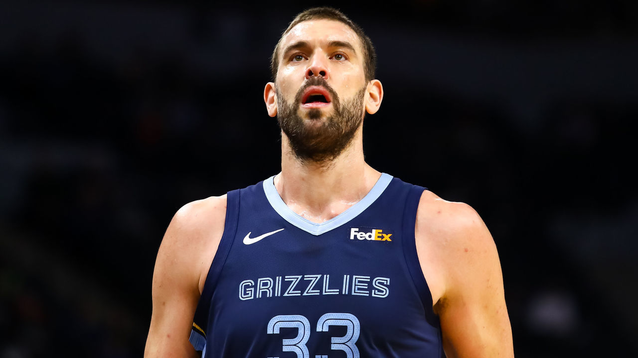 MINNEAPOLIS, MN - JANUARY 30: Marc Gasol #33 of the Memphis Grizzlies looks on in the first quarter during the game against the Minnesota Timberwolves at Target Center on January 30, 2019 in Minneapolis, Minnesota.
