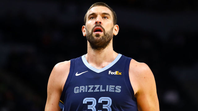 MINNEAPOLIS, MN - JANUARY 30: Marc Gasol #33 of the Memphis Grizzlies looks on in the first quarter during the game against the Minnesota Timberwolves at Target Center on January 30, 2019 in Minneapolis, Minnesota.