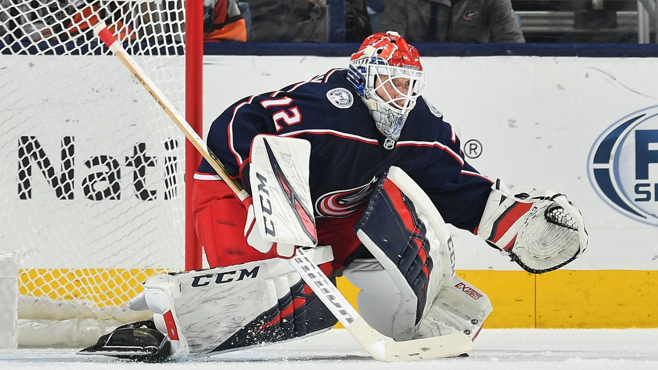 COLUMBUS, OH - DECEMBER 28: Goaltender Sergei Bobrovsky #72 of the Columbus Blue Jackets defends the net against the Toronto Maple Leafs on December 28, 2018 at Nationwide Arena in Columbus, Ohio.