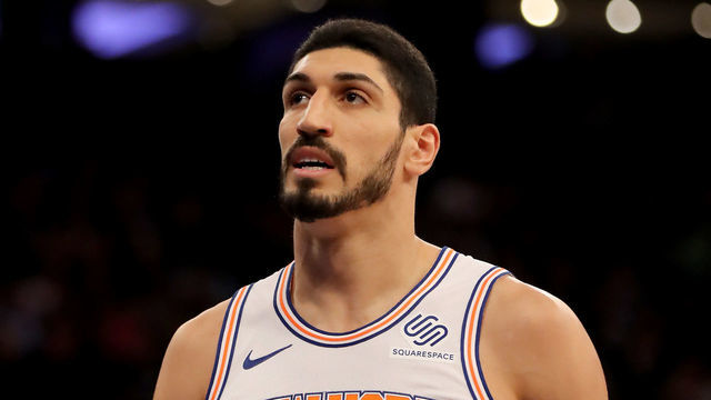 NEW YORK, NEW YORK - JANUARY 30: Enes Kanter #00 of the New York Knicks looks on in the third quarter against the Dallas Mavericks at Madison Square Garden on January 30, 2019 in New York City.